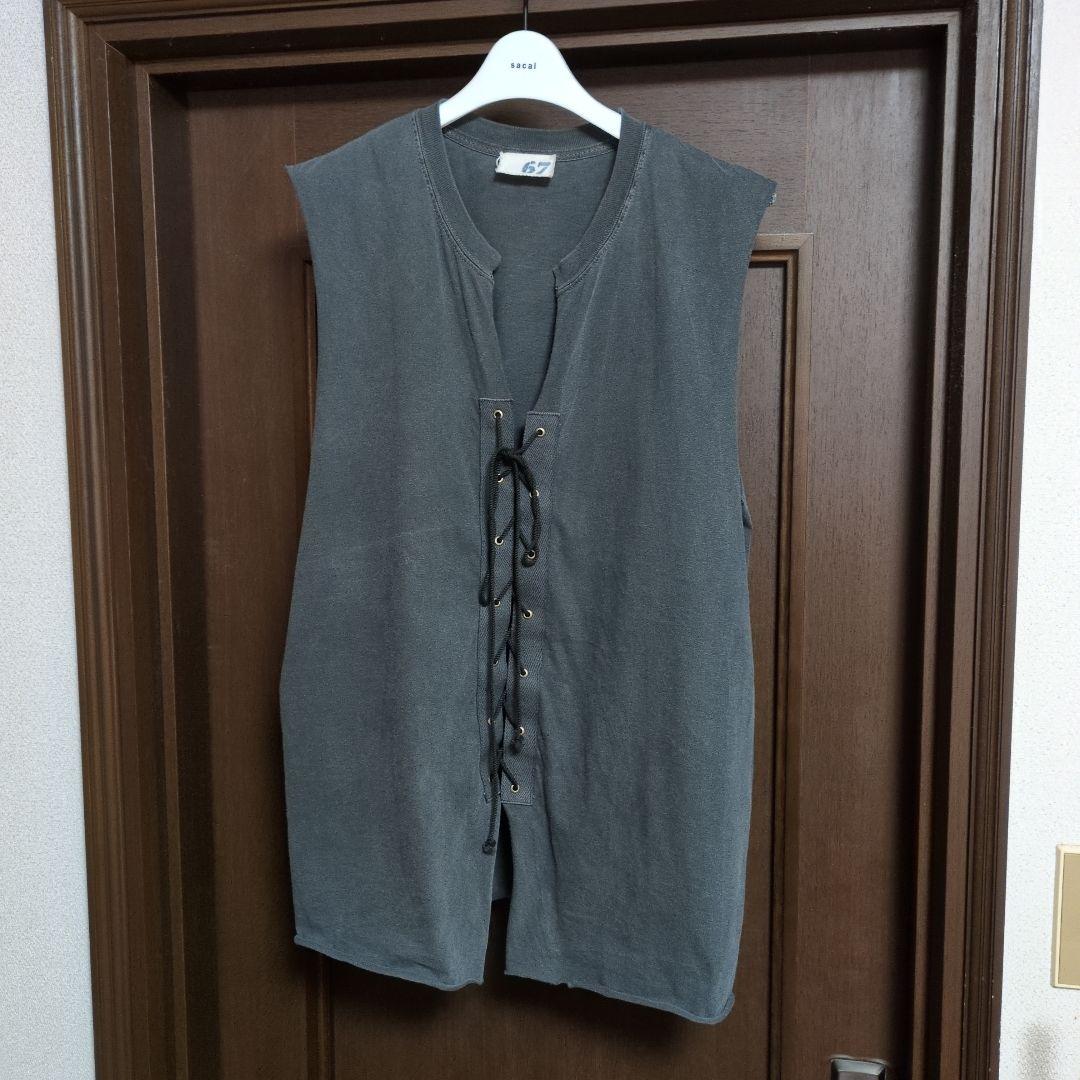 67nowos レースアップノースリーブ