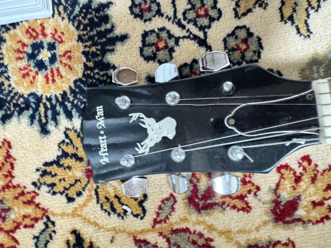 c*e様 Heart·Man青いレスポールスタイルエレキギター