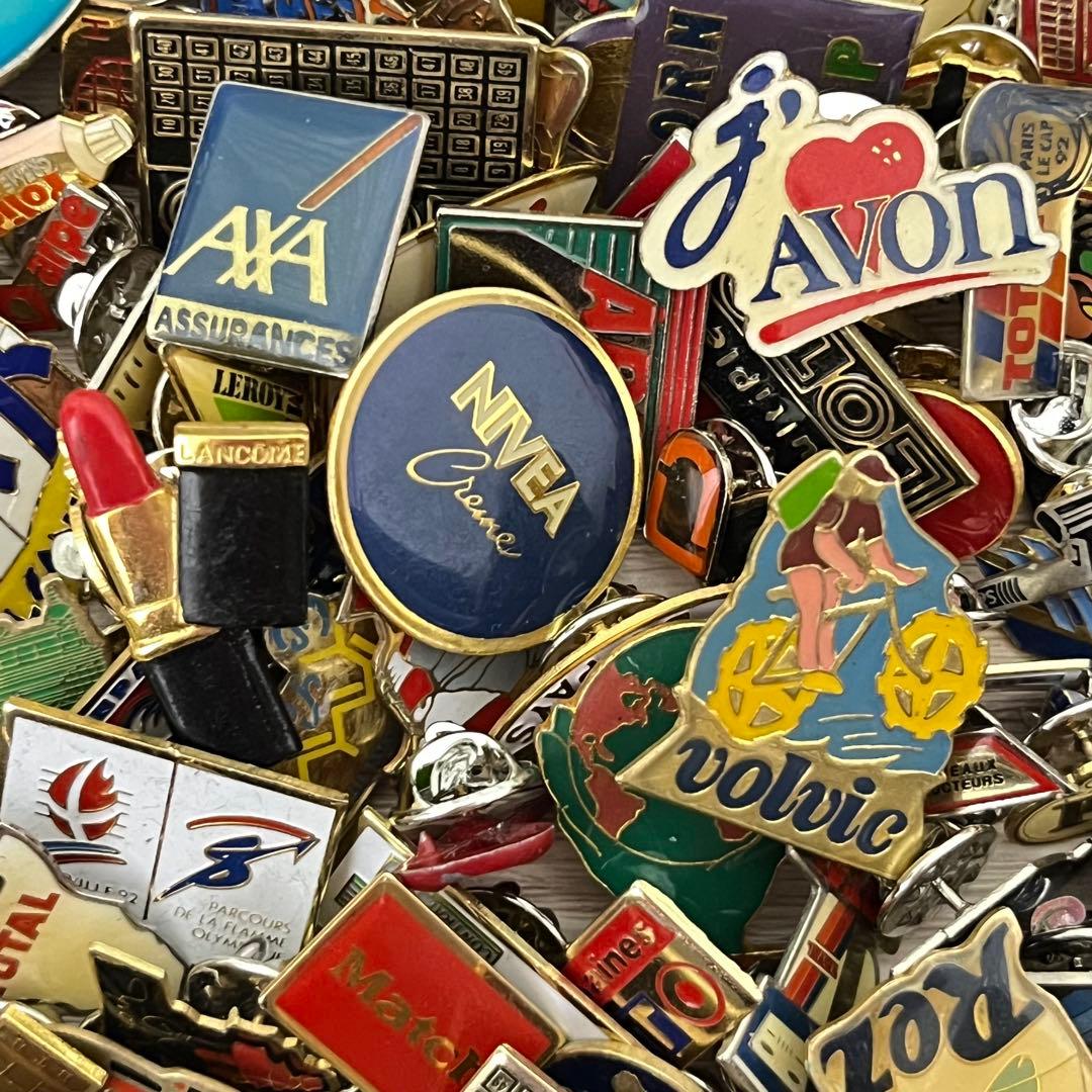 集めたくなる フランス　ピンバッジ　200個セット　まとめ売り　ヴィンテージ 6