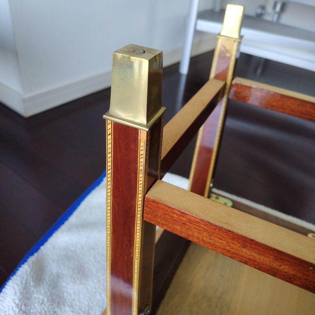 アンティーク 象嵌 寄木細工 天然木 ウッドチェア 飾り台