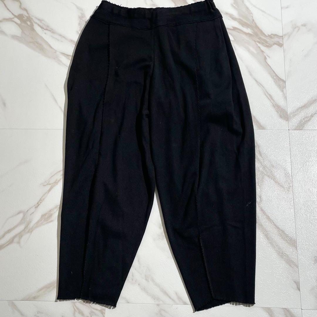 極美品 15AW◎イッセイミヤケ サルエルパンツ ストレッチ素材 ブラック 2