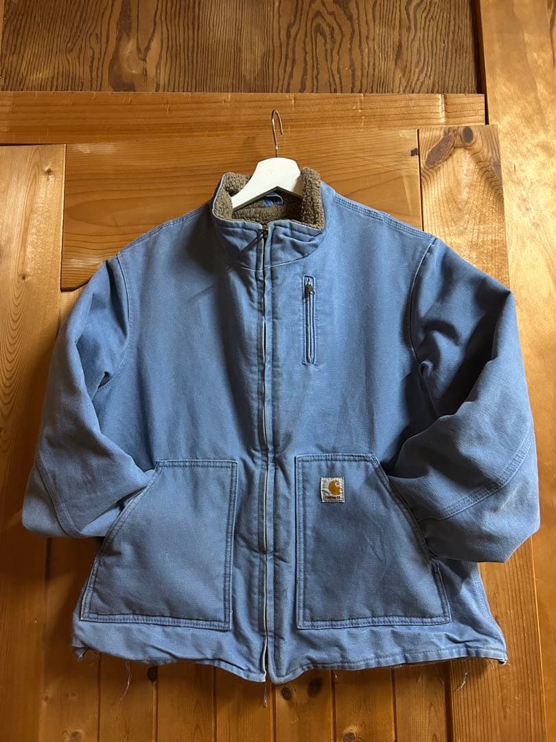 最安値！超希少！Carharttカーハートダックジャケットフレンチブルー！