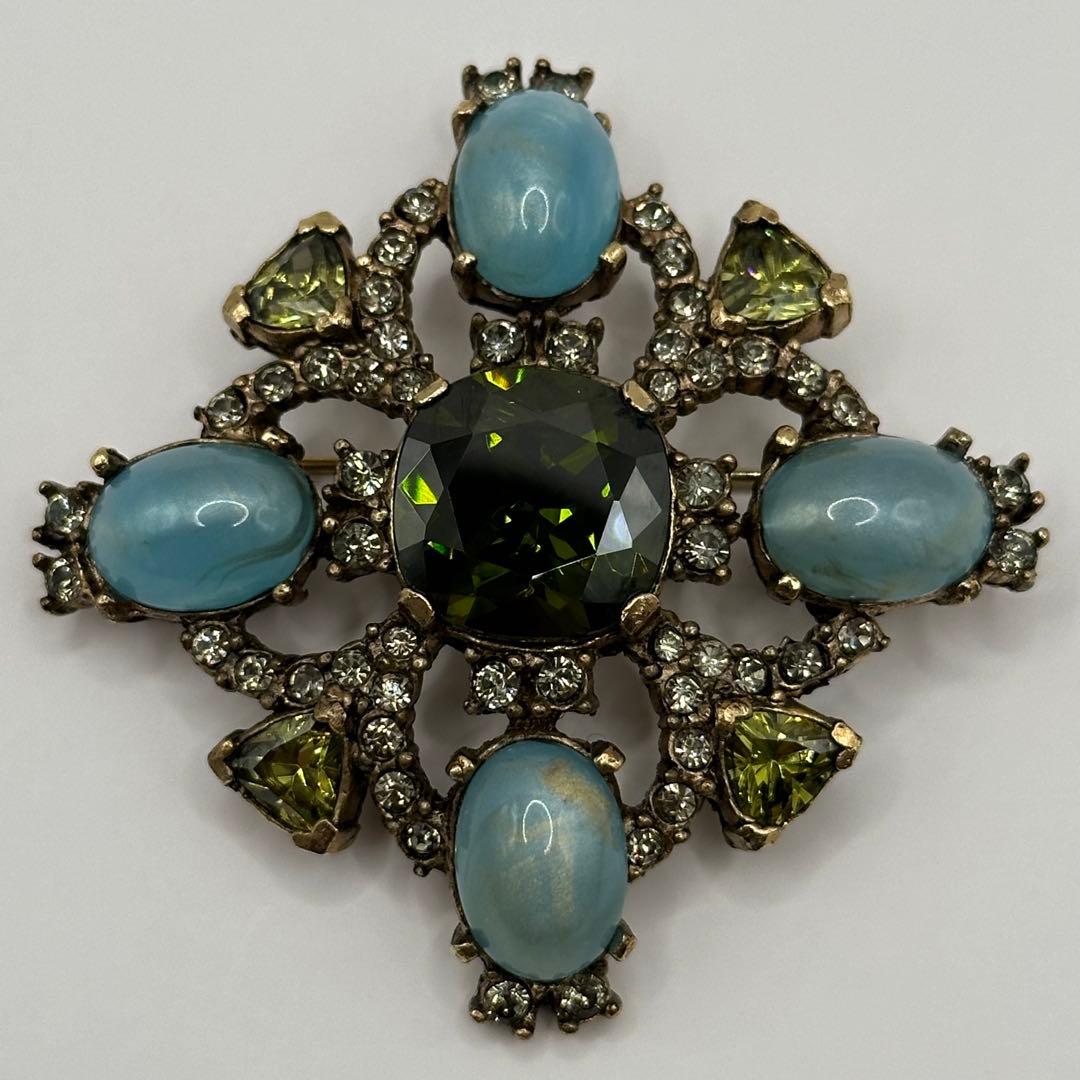 【希少】CINER サイナー ブローチ カラーストーン ラインストーン