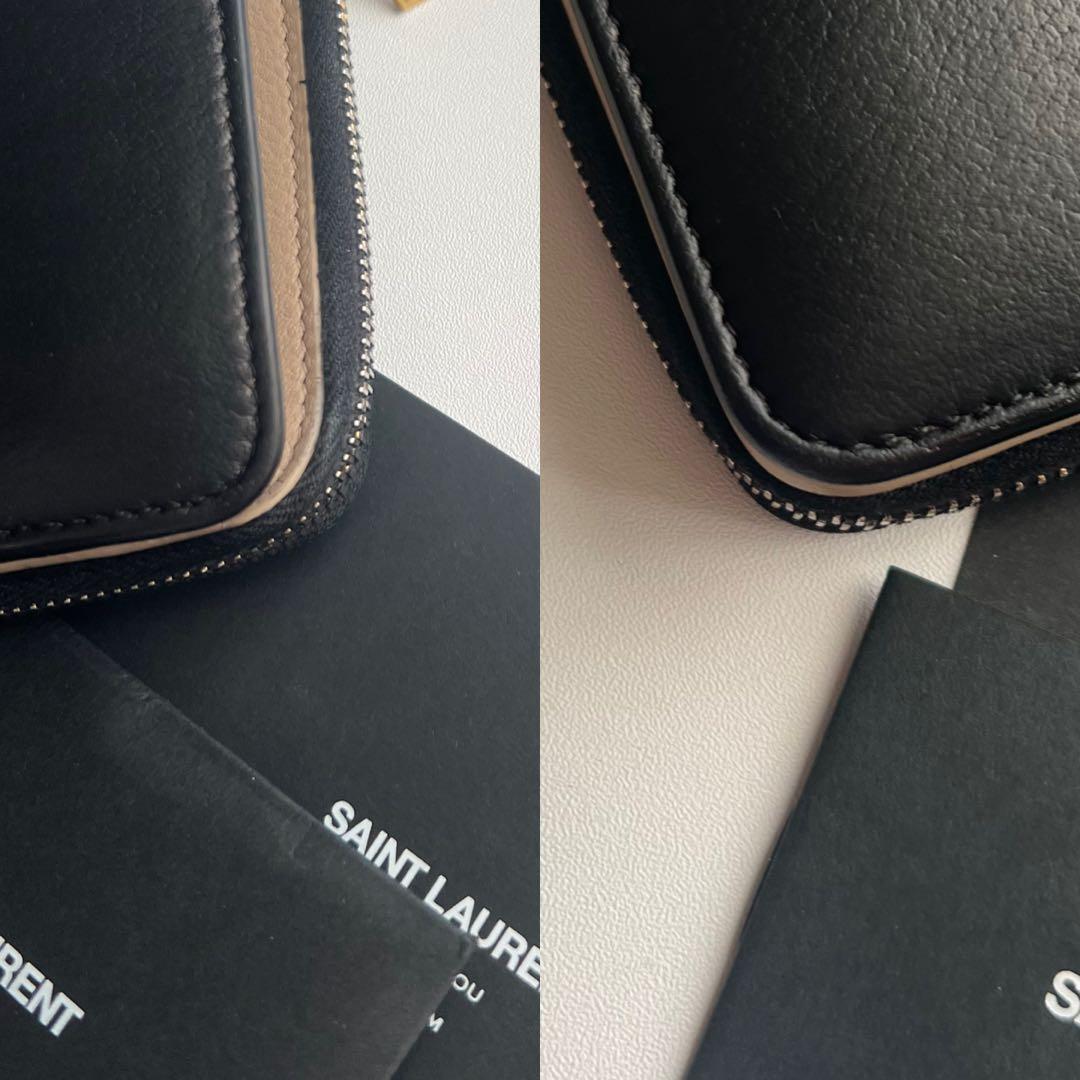 29 極上美品 SAINTLAURENT イヴサンローラン 2つ折り財布