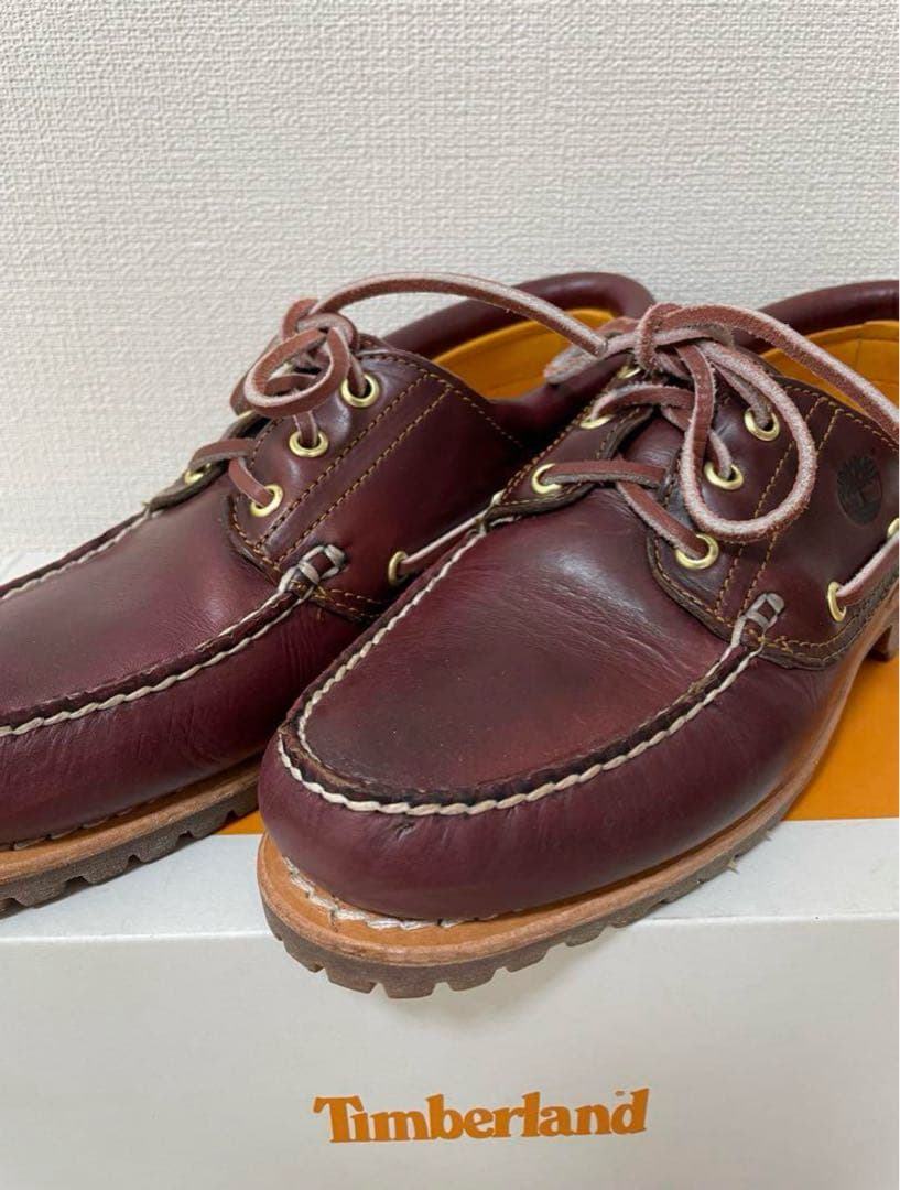 Timberland 3eyeバーガンディ デッキシューズ