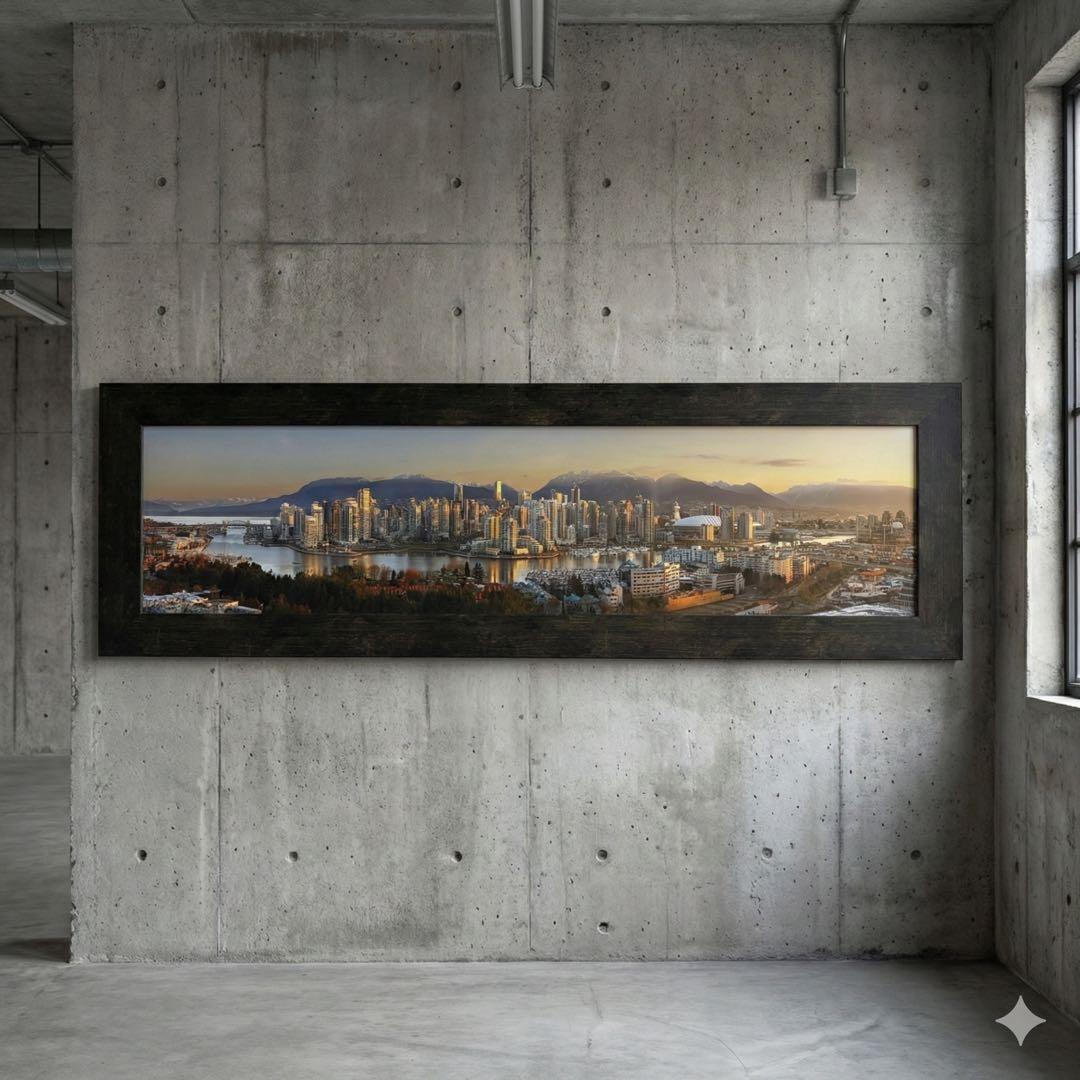 バンクーバー風景写真 木製フレーム付き