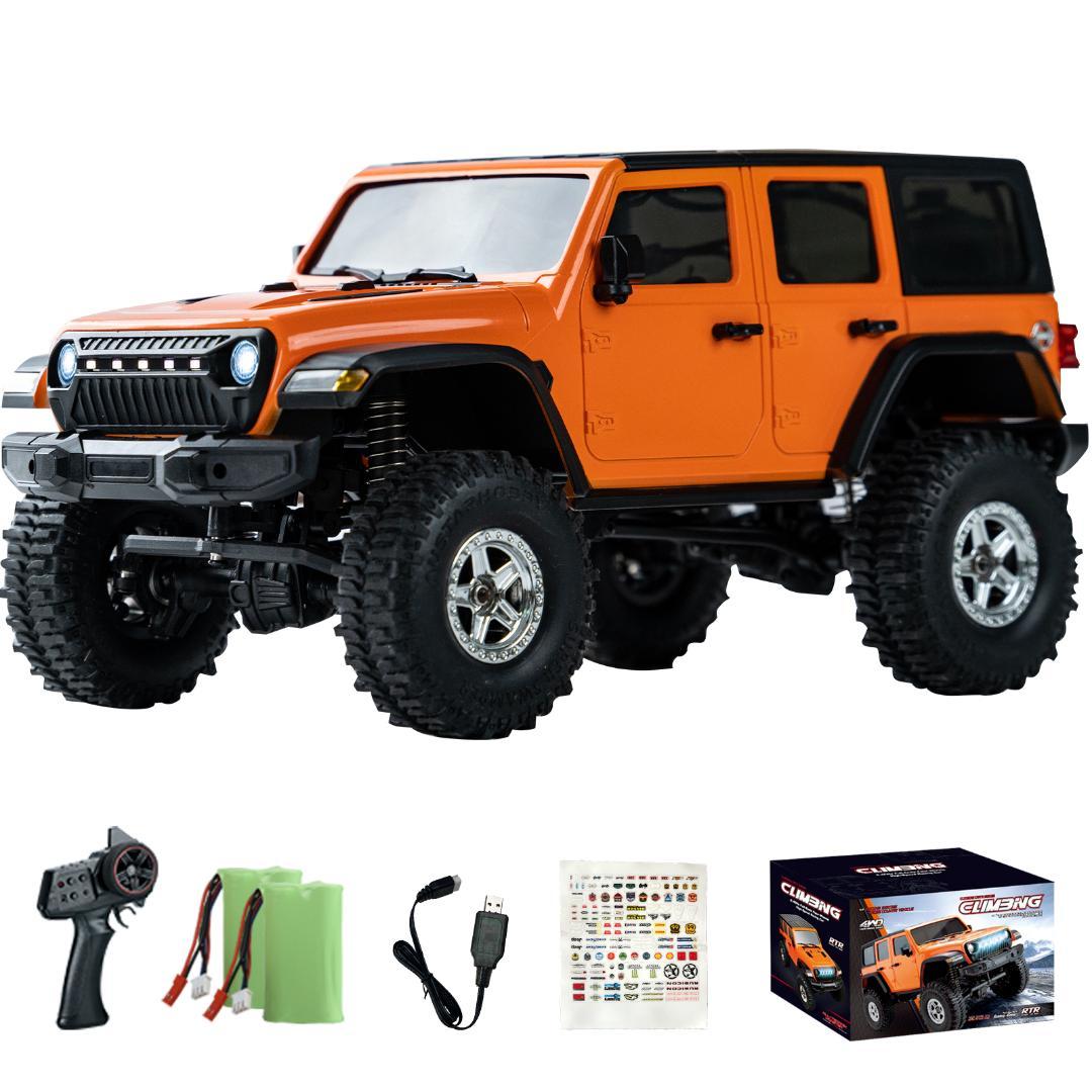 ラジコンカー オフロード ジープ 充電式 連動ライト 2.4GHz クローラー