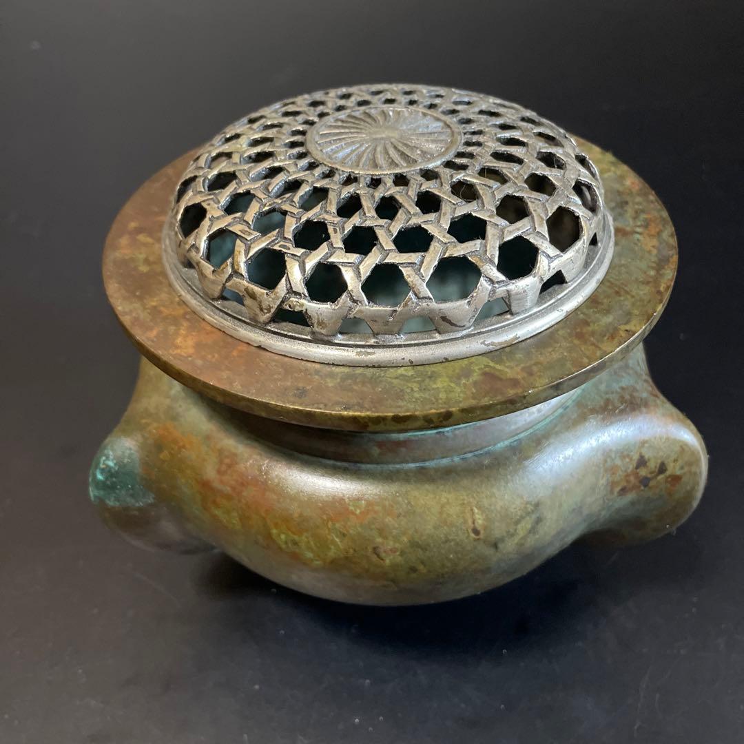 時代物　古銅香炉　 斑紫銅　在名あり5