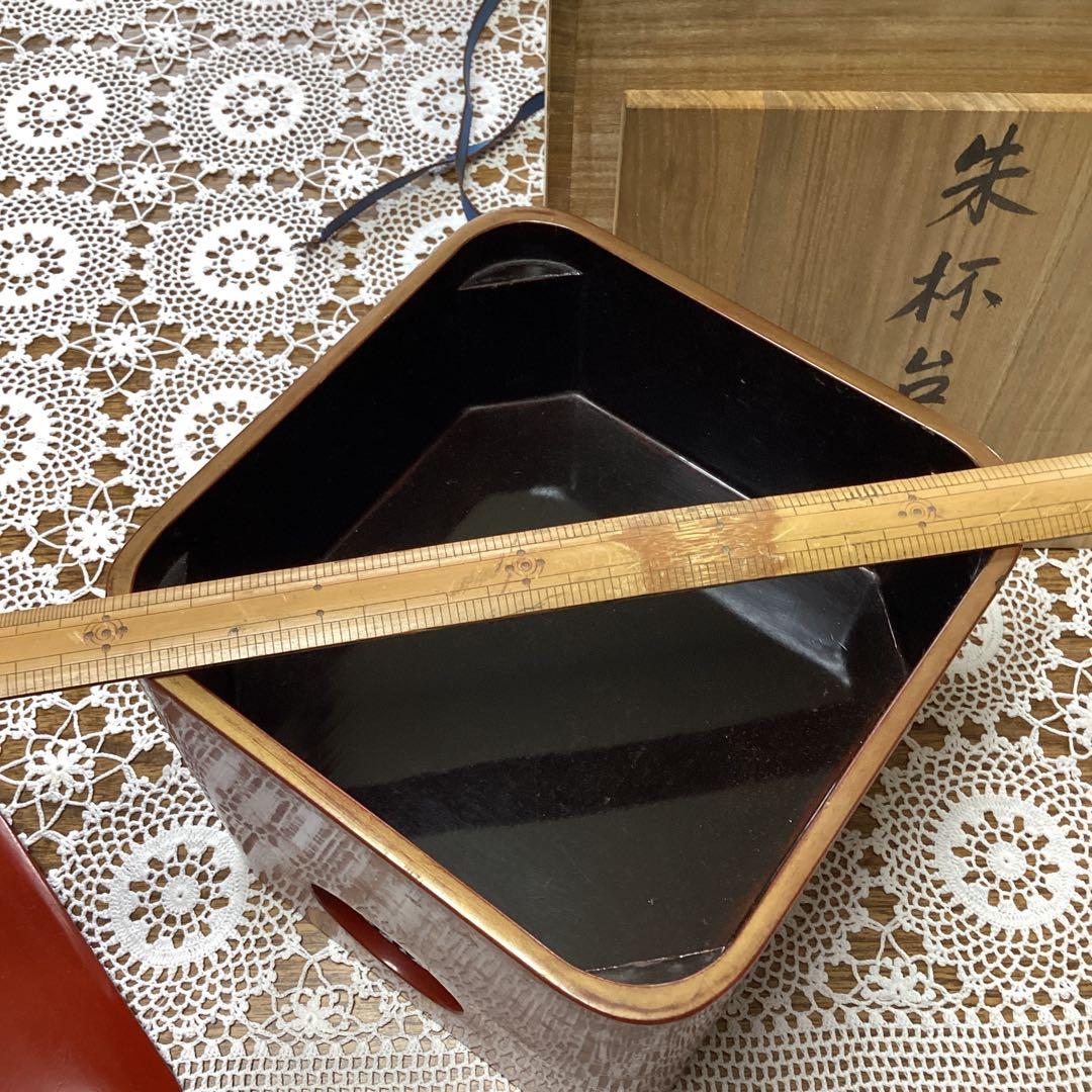 k2f3 朱杯台　漆器　年代物