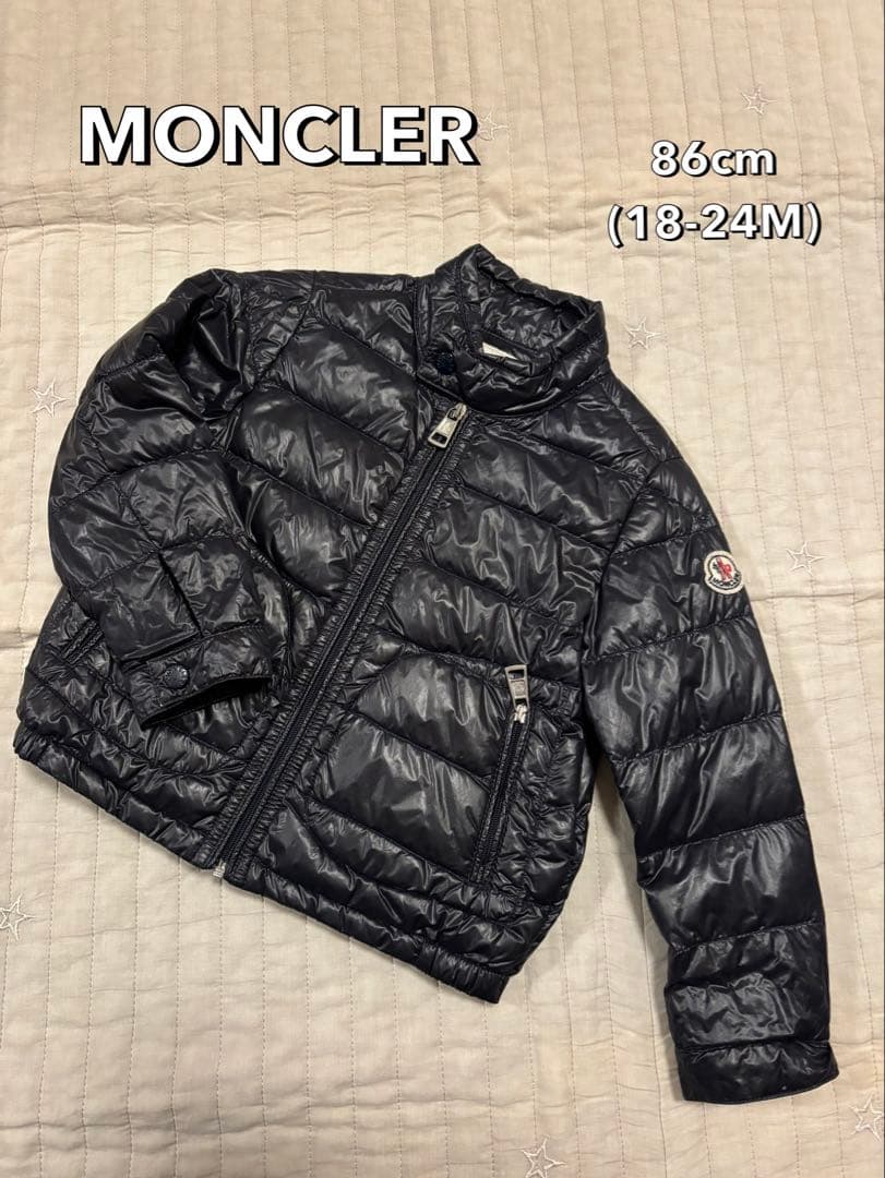 限定価格★MONCLER★薄手黒ダウンジャケット《18-24M/86》