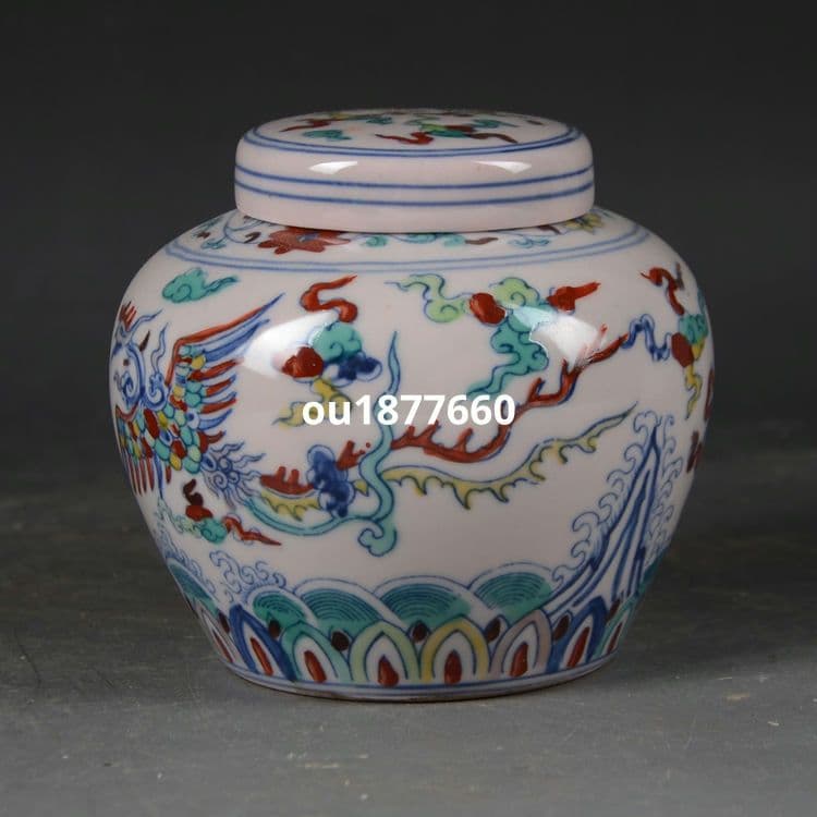 斗彩龍鳳紋紅胎天字壺 茶壺 景徳鎮 陶磁器 装飾品 現代工芸品 美術品 置物
