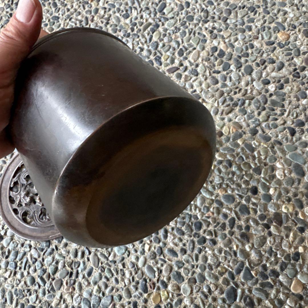 ‼️専用になりました‼️本日9/13買取①‼️政暁作で斑紫銅製の建水‼️美品