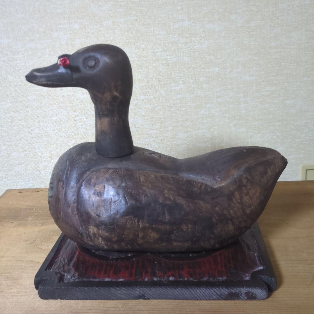 李朝　中期木雁　デコイ　彫刻　キロギ　朝鮮古美術