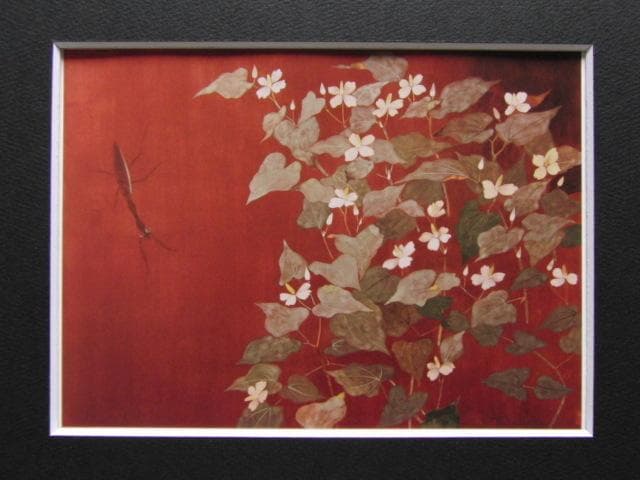 谷村能子、「黒い影」、希少な画集より、 新品高級額装付、状態良好