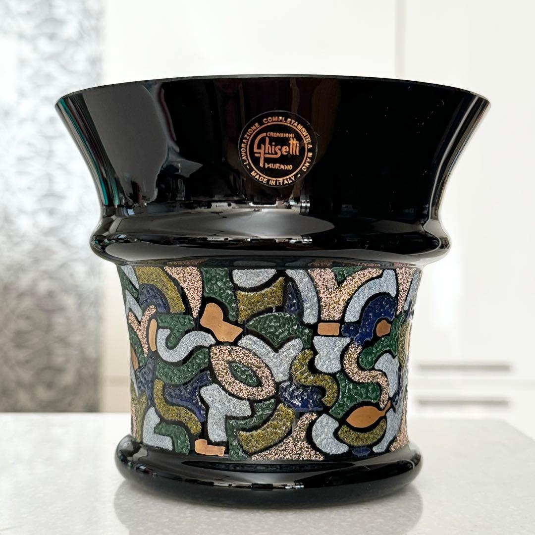 Ghisetti ムラーノガラス ヴェネチアングラス 花瓶