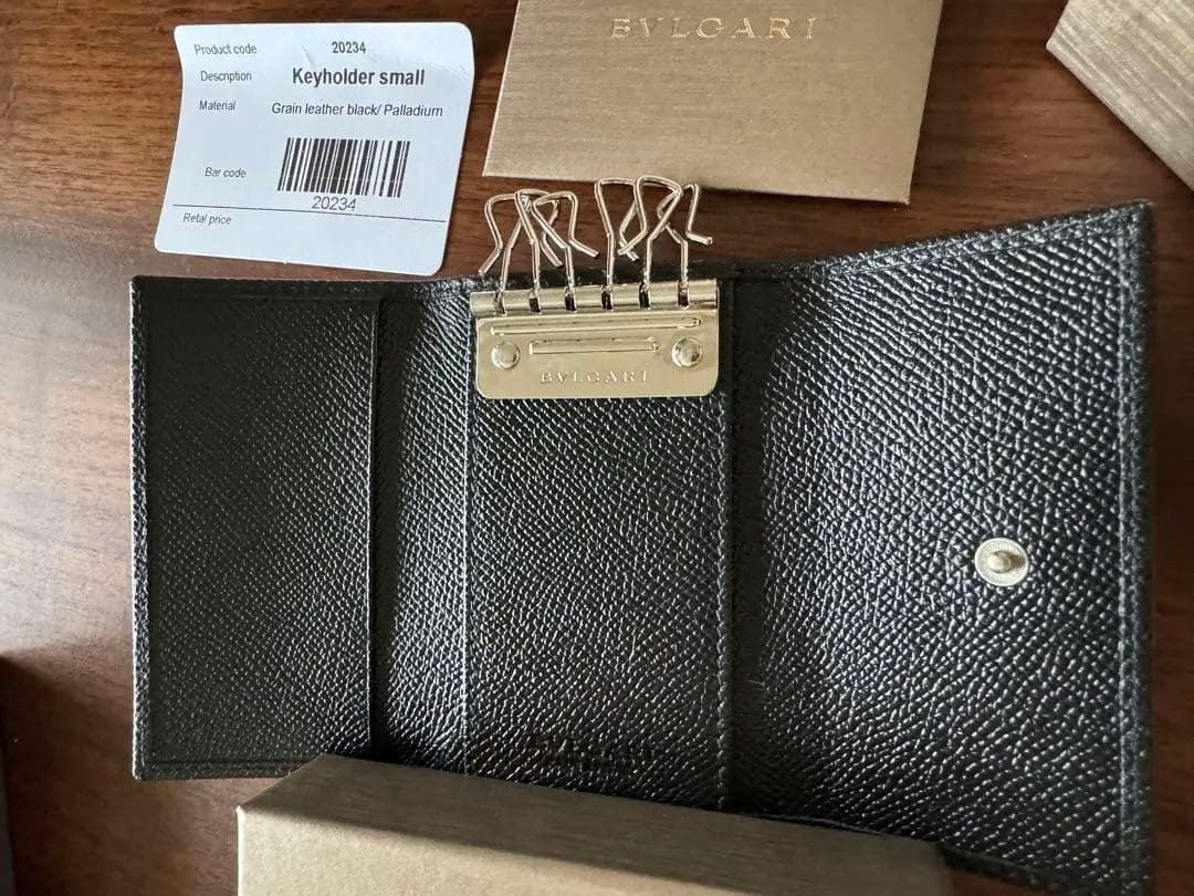 【新品】BVLGARI ブラック キーケース スモール