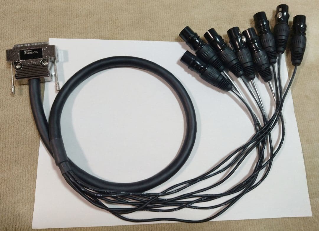 MOGAMI 2932 モガミ D-Sub25→XLRコネクター メス 1m