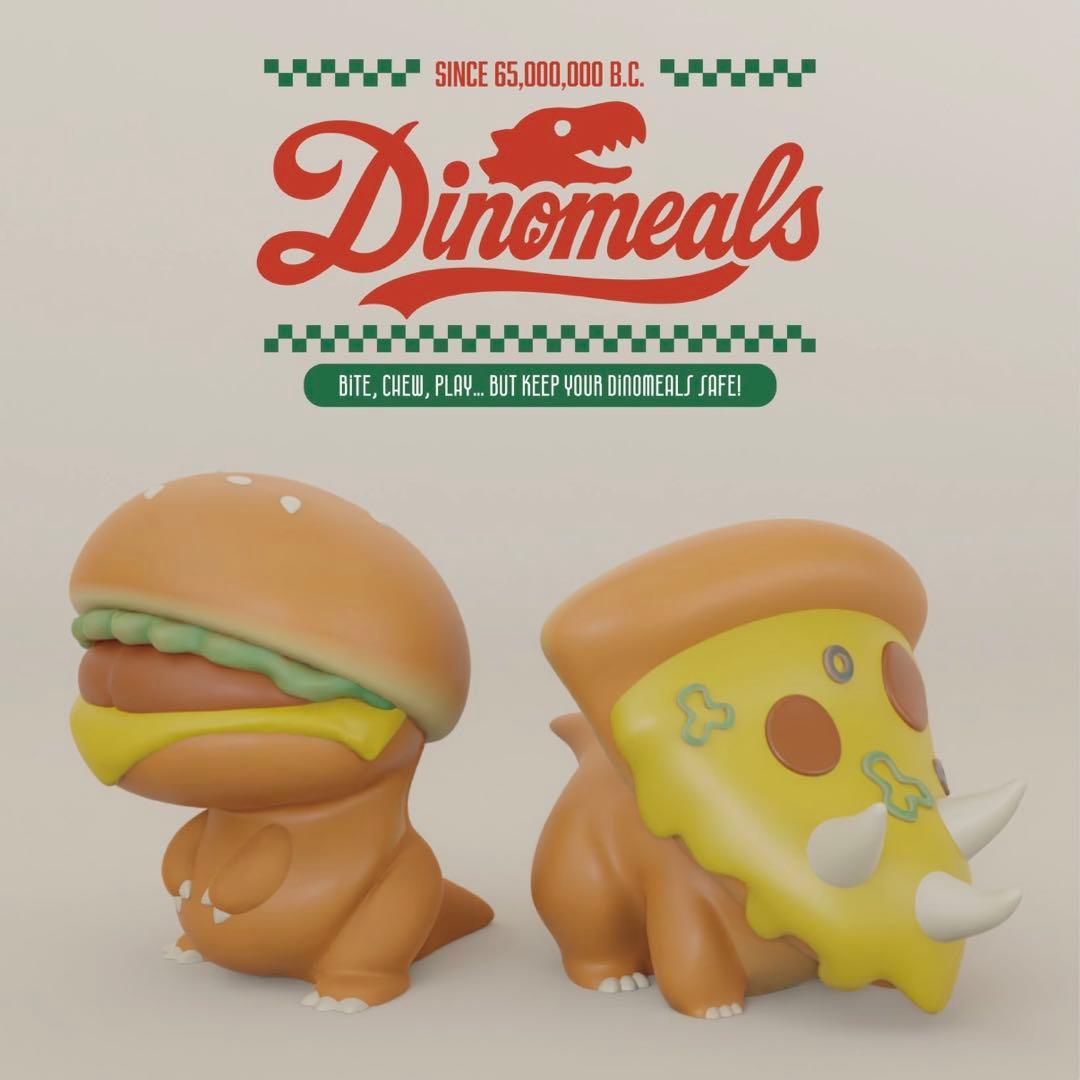 アクマトイズ バーガーレックス ピザケラトプス Lサイズ ソフビ 恐竜