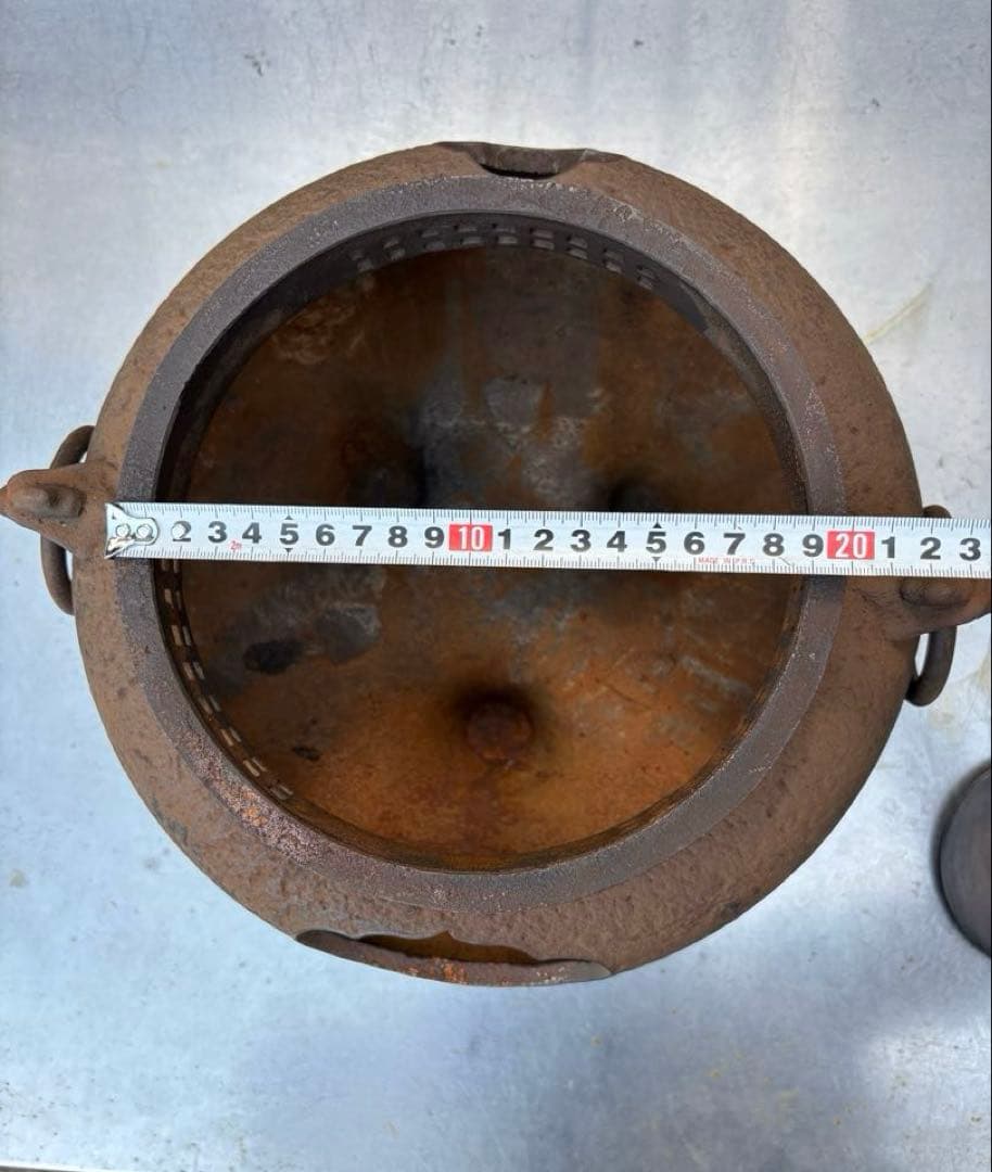 鉄製　茶釜　茶道具　レトロ　古道具　鉄瓶