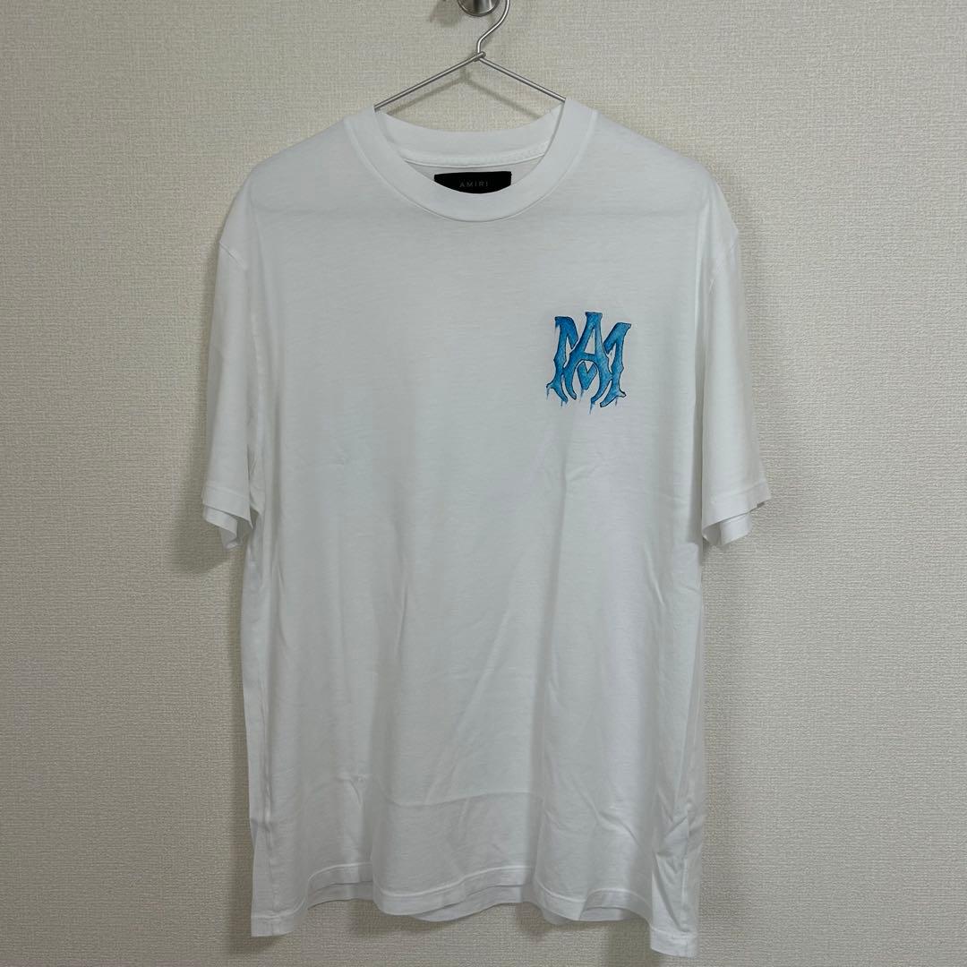 AMIRI 22ss グラフィックTシャツ　ホワイト　ブルー　M