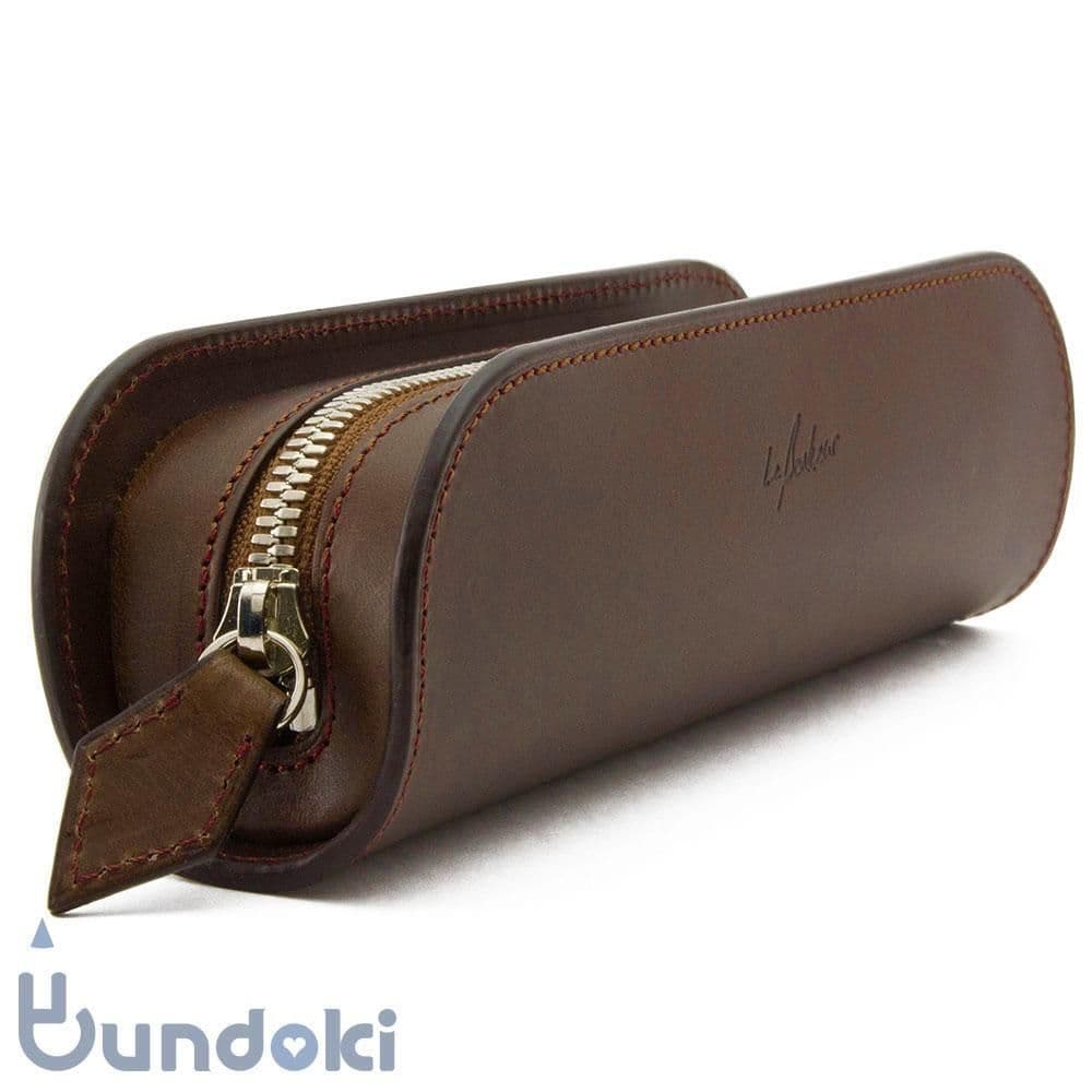 ルボナー デブペンケース ダークブラウン チョコ