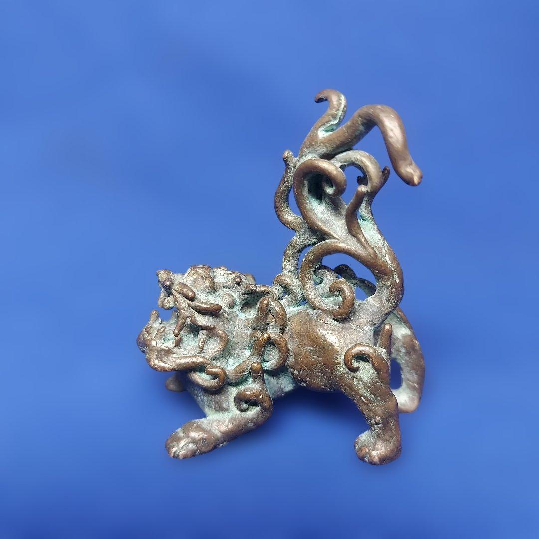 獅子　置物　縁起物　真鍮製または銅製