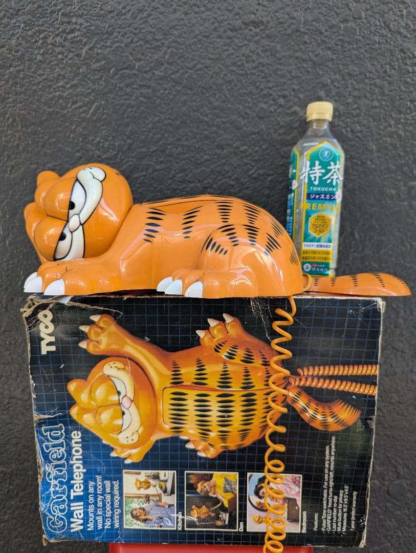 【ガーフィルド、超レア壁掛け電話機(ジャンク品)】1981 米国買付け 中古美品