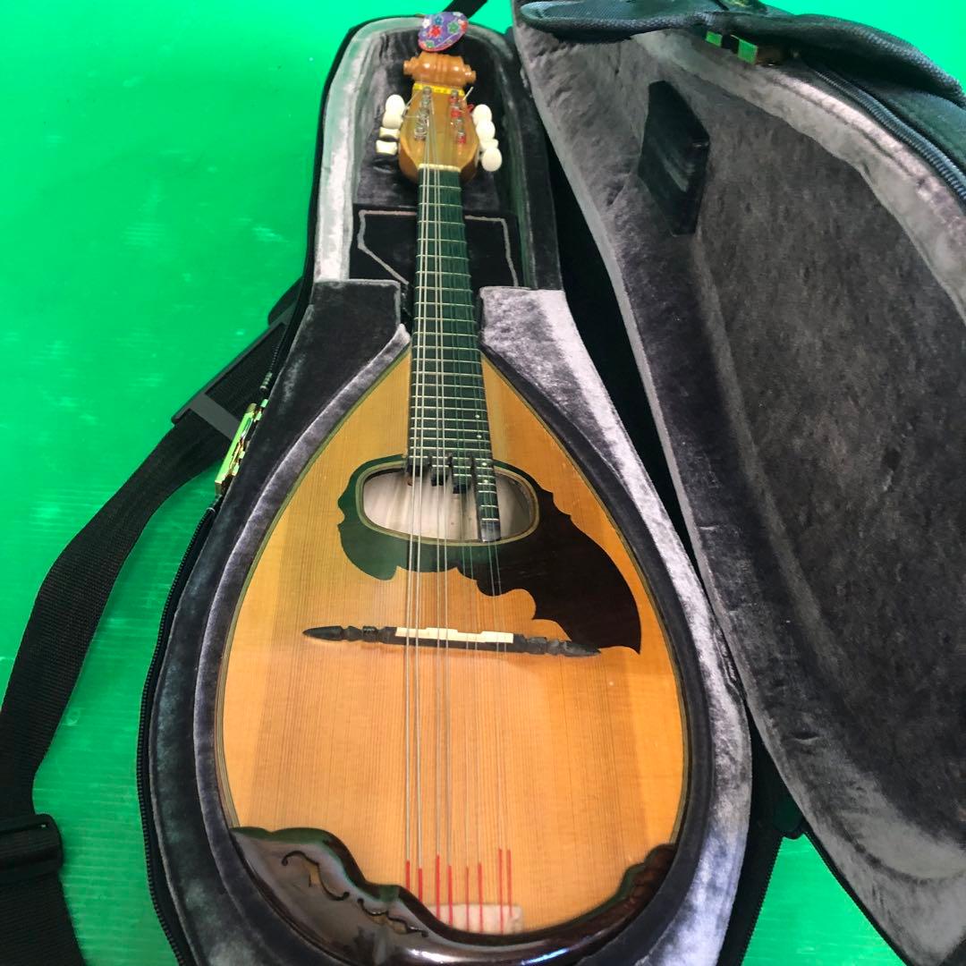 S.WATANABE 木製マンドリン 本体とケース付き 石浜ゆき氏為謹作