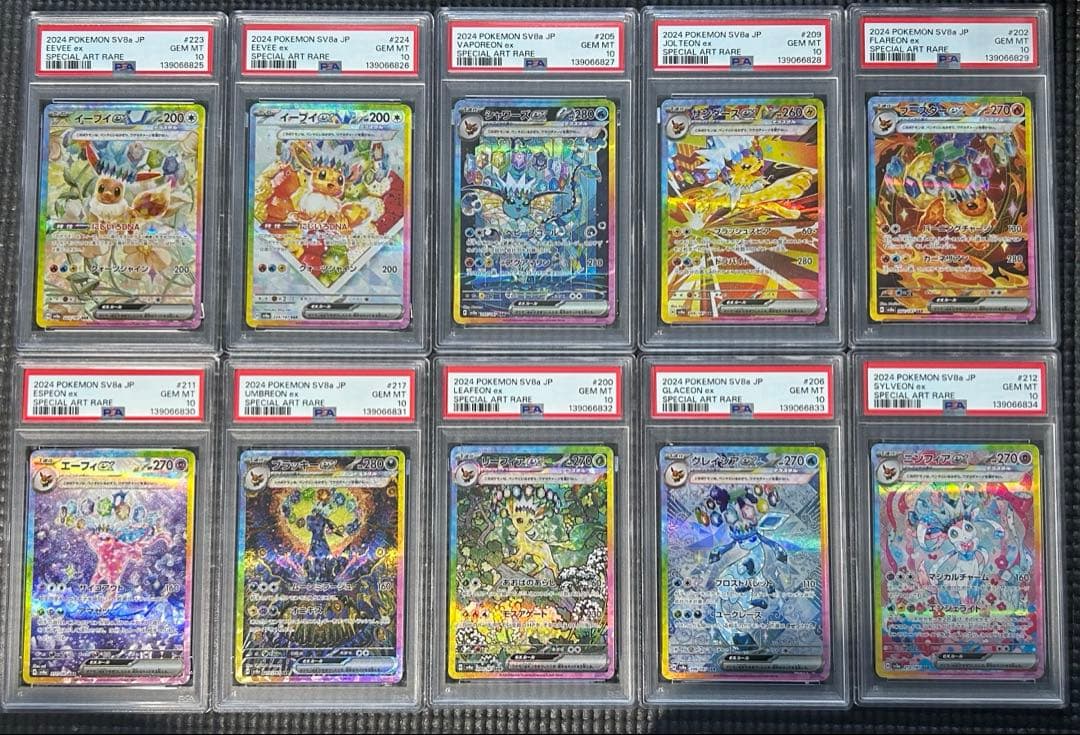 最安値【PSA10 10連番 コンプリート】ブイズ テラスタルフェスex