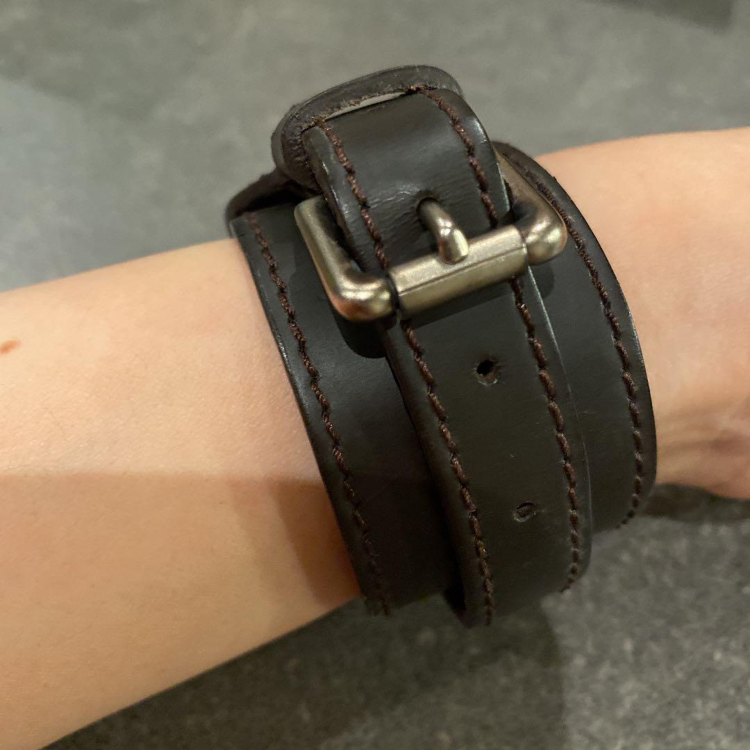 LOUIS VUITTON ルイ ヴィトン ブラスレフォース レザーブレスレット