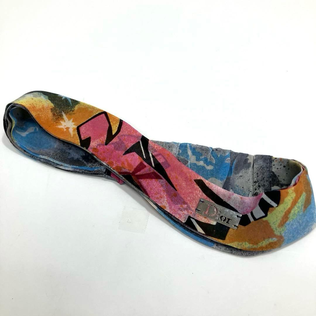 ディオール ガリアーノ期 カラフルヘアバンド バンダナ