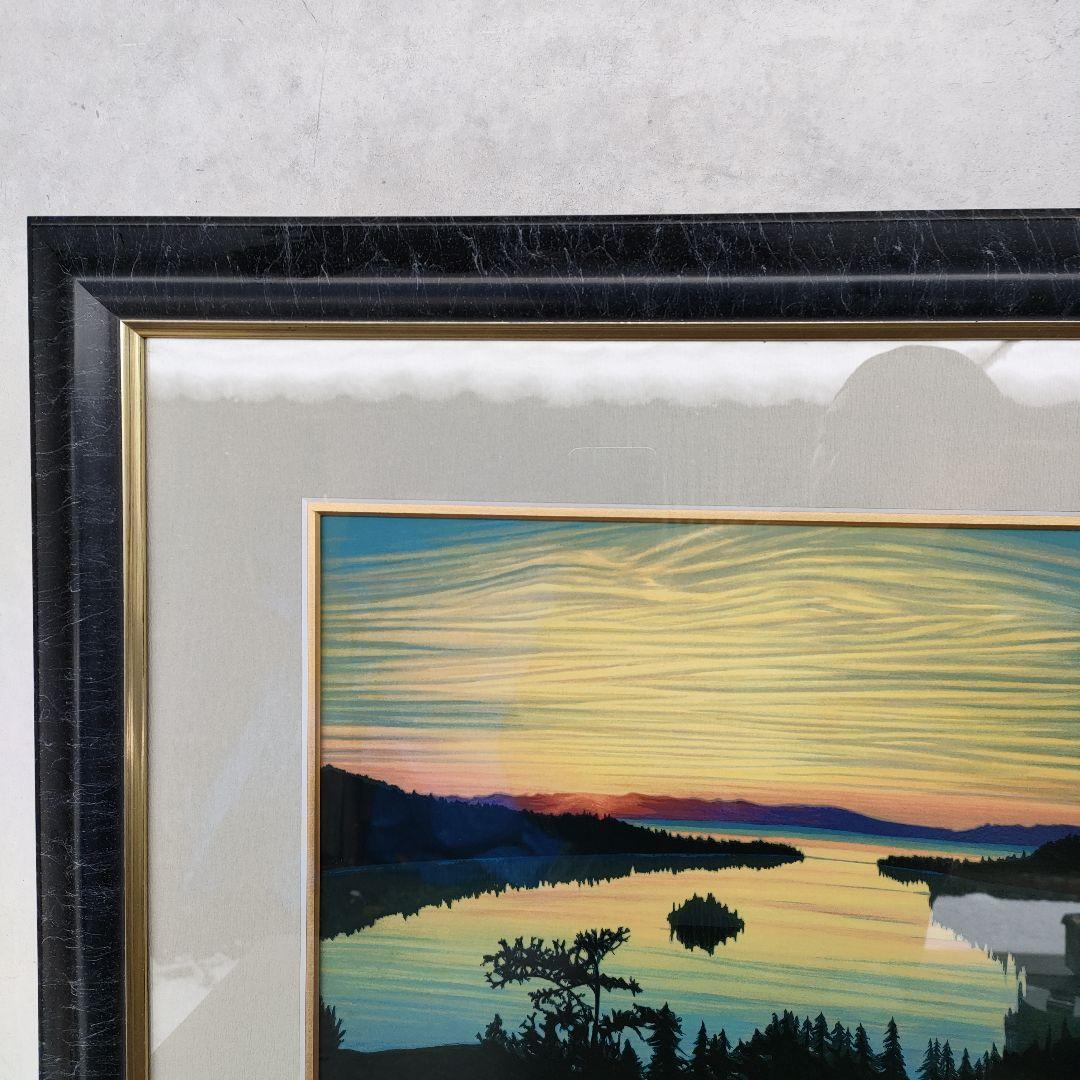 【真作】デイビッド・ガエーゴス エメラルドベイサンライズ シルクスクリーン 版画