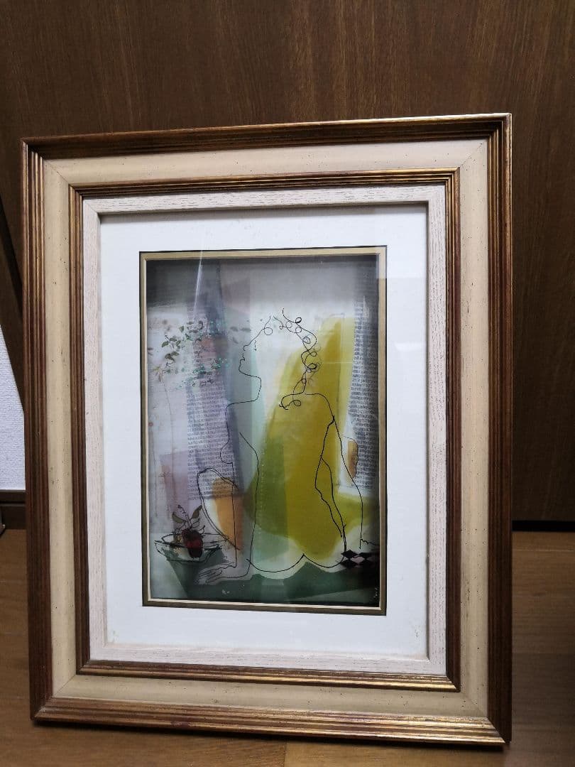 絵画　シルクスクリーン　ガラス絵画