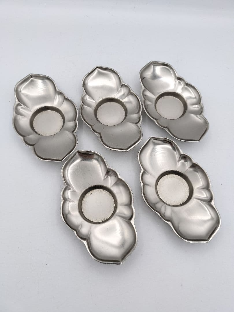 c345 茶托 木瓜型 5枚 茶道具 古物