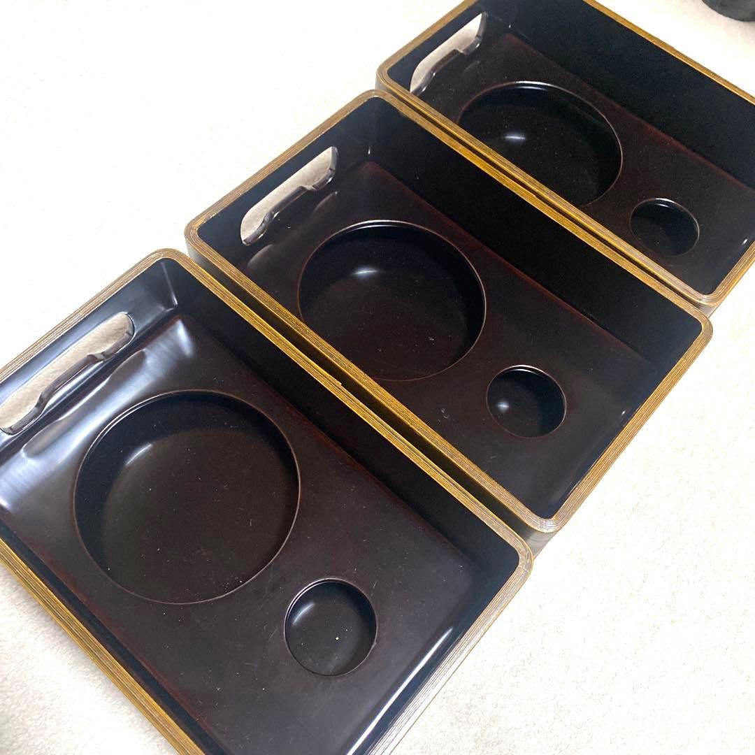 能登輪島塗　煙草盆　タバコ盆　喫煙具　莨盆　灰吹　茶道具　昭和アンティーク　お盆