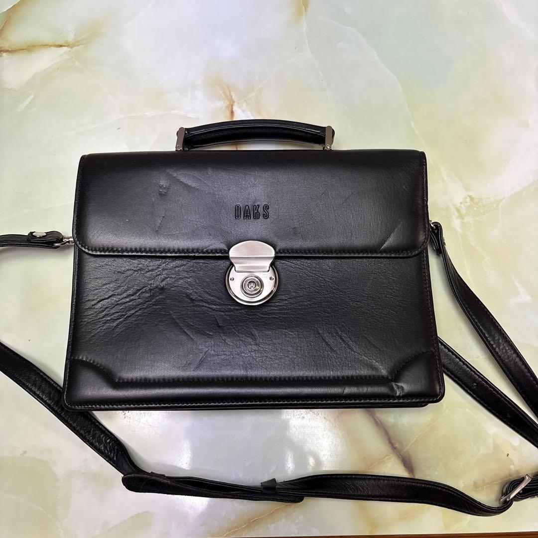 DAYS 黒 レザービジネスバッグ　未使用シワあり