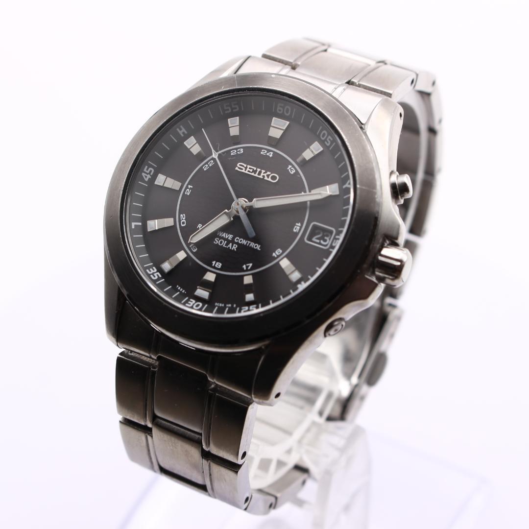 SEIKO ブライツ 電波ソーラー メンズ 腕時計 デイト表示 黒文字盤
