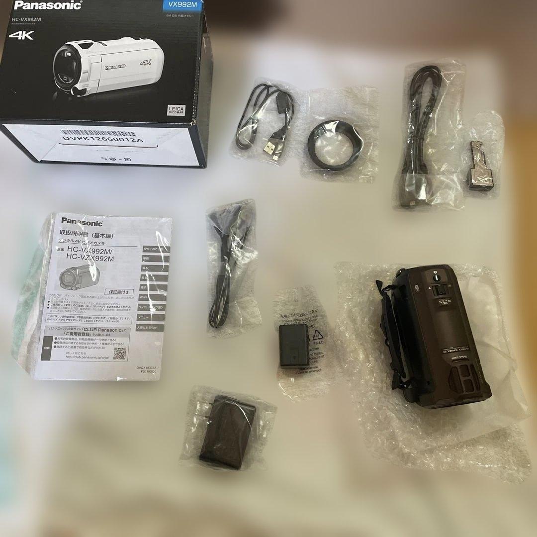 【未使用品】Panasonic 4Kビデオカメラ HC-VX992M-Tブラウン