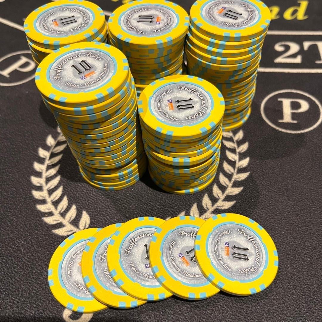 13 MGM社正規品 カジノチップ 100枚 10$ ポーカーチップ  H26年