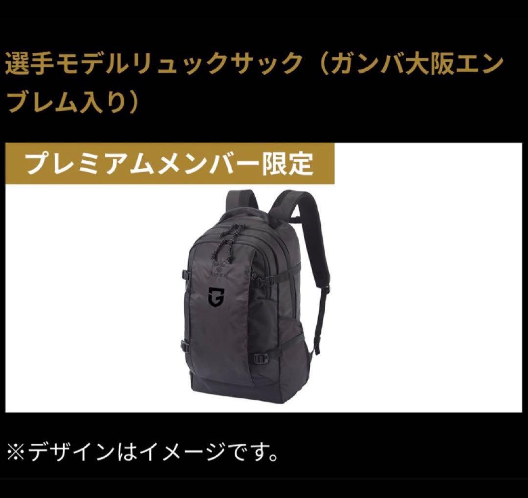 【新品未使用】ガンバ大阪 プレミアムメンバー限定 選手モデル リュック 非売品