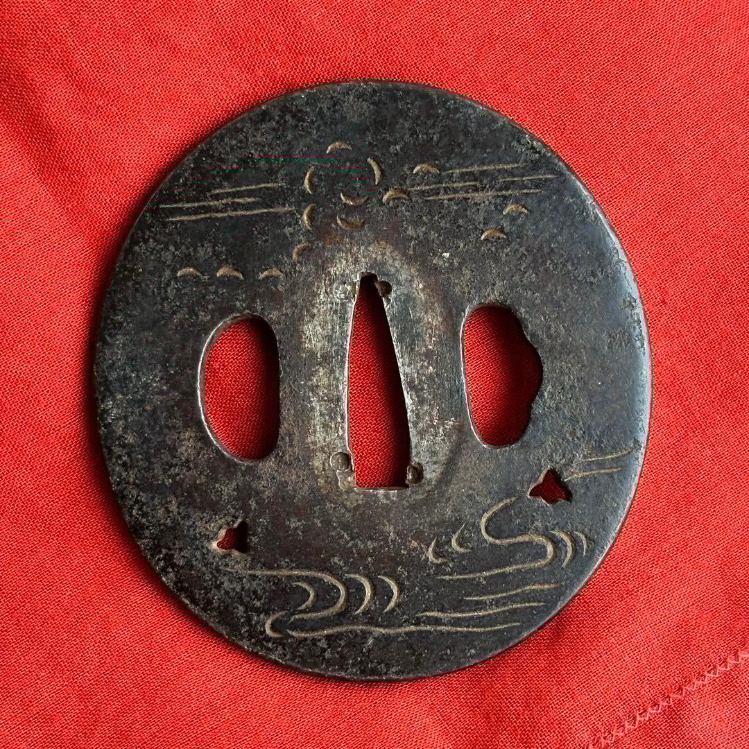 日本刀装具　立田川　無銘　江戸中期