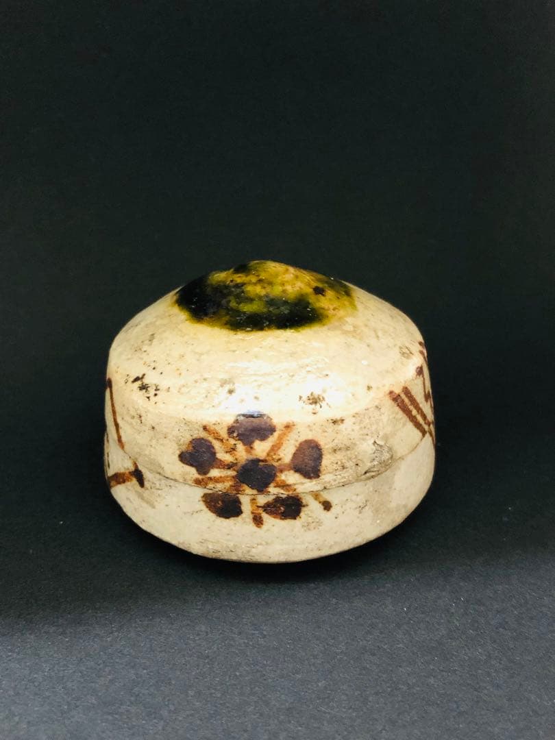 ⚜️古田織部香合⚜️鉄絵 ⚜️安土 桃山 ⚜️茶道具