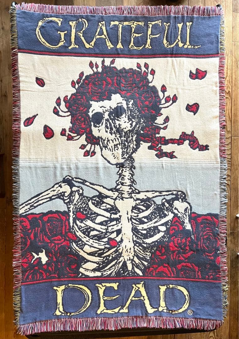 サイケ　90年代　グレイトフルデッド　スカル&ローゼス　コットンブランケット