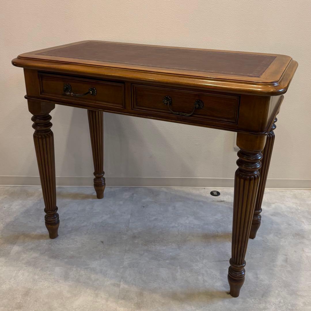 バロッサバレンティ　天面革張り　机　デスク