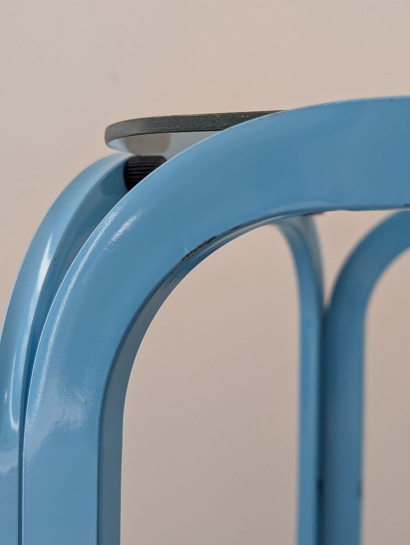 80's-90's レトロ スチールフレーム ガラステーブル ファンシー モダン