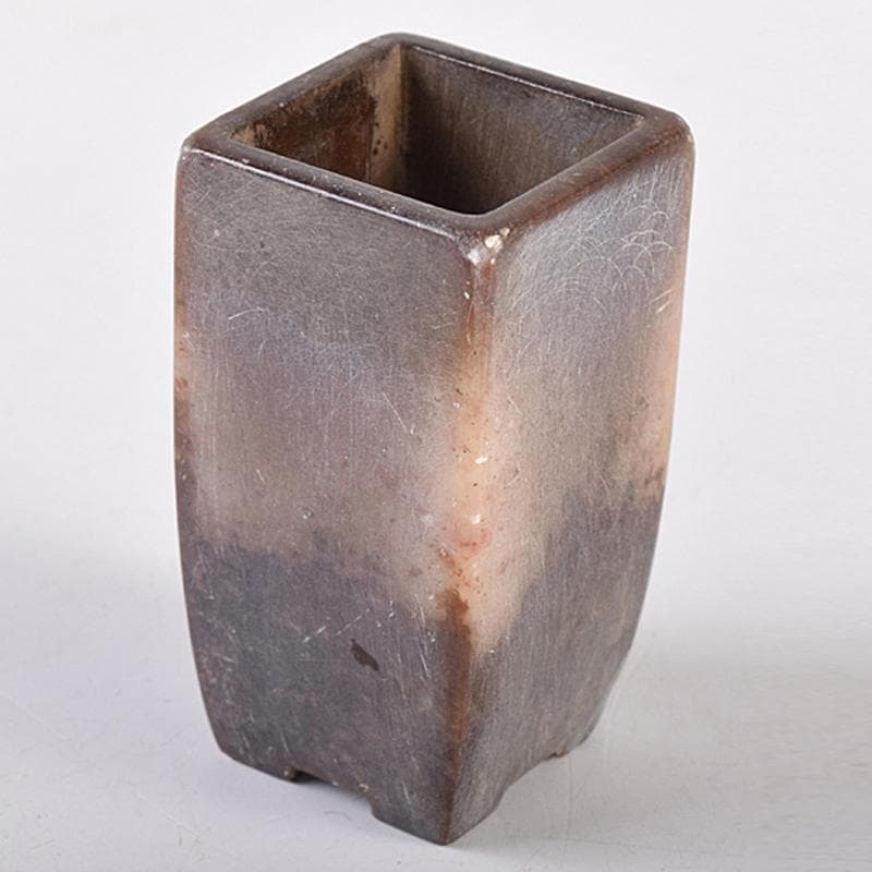 中国　玉石寿山石彫刻　小さな植木鉢　盆栽鉢　V　8759E