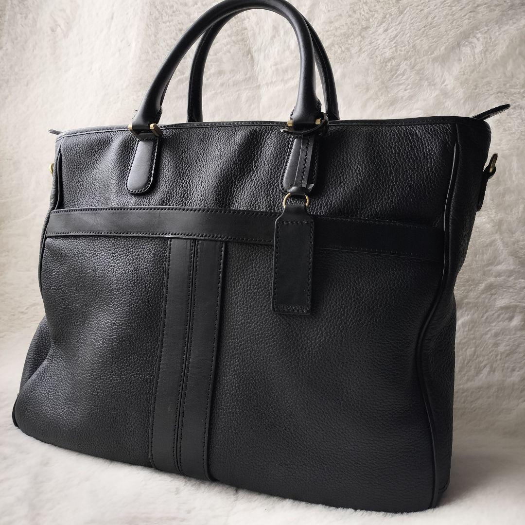 【美品!!】エルゴポック ☆ ビジネスバッグ プライムグレインレザー 使用 黒色