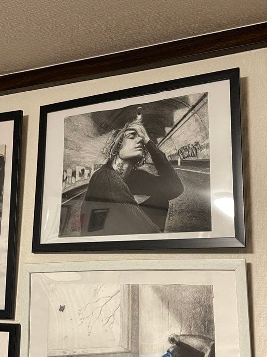 木炭画　ジャスティンビーバー