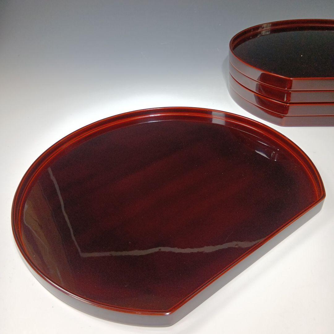 輪島塗　半月卓上膳　5枚　共箱