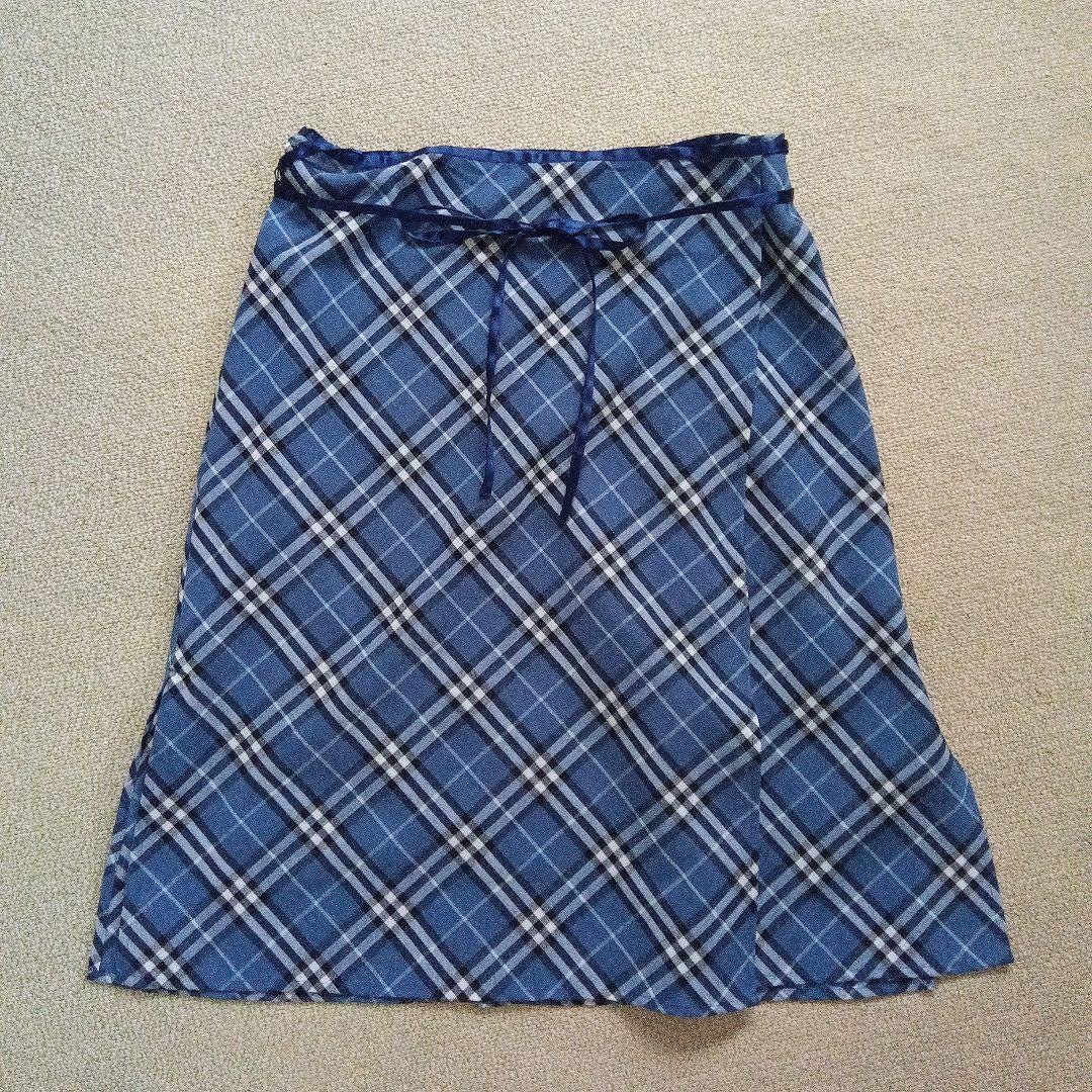 【美品】バーバリーブルーレーベル ラップスカート 38